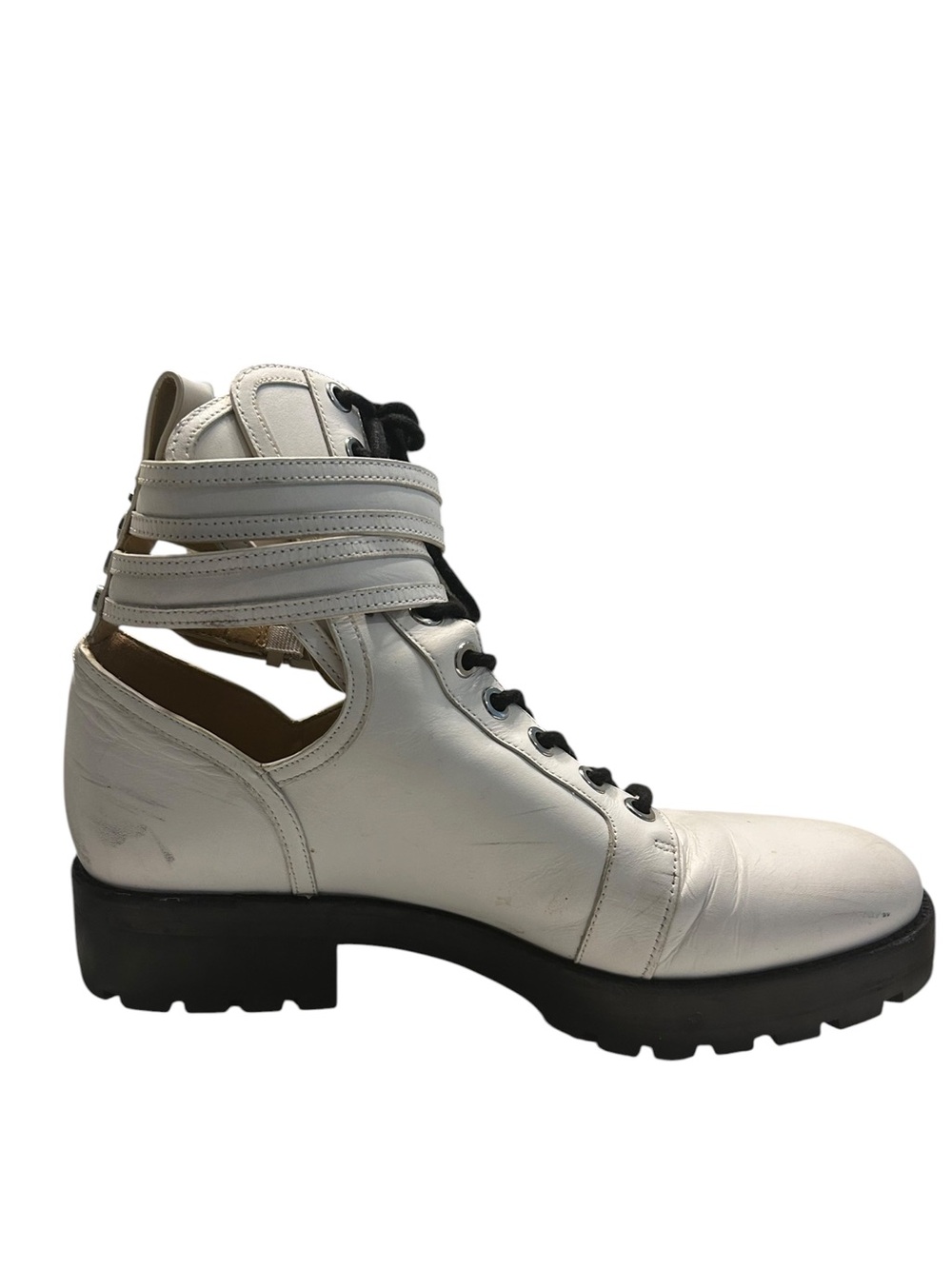 MICHAEL Michael Kors Benson Moto Boots with Buckle Straps/Lug Sole and Cutouts - Picture 6 of 16